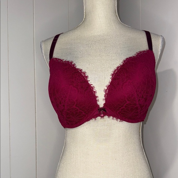 Victoria's Secret Lace Push-Up Bra in Deep Red - Picture 1 of 6